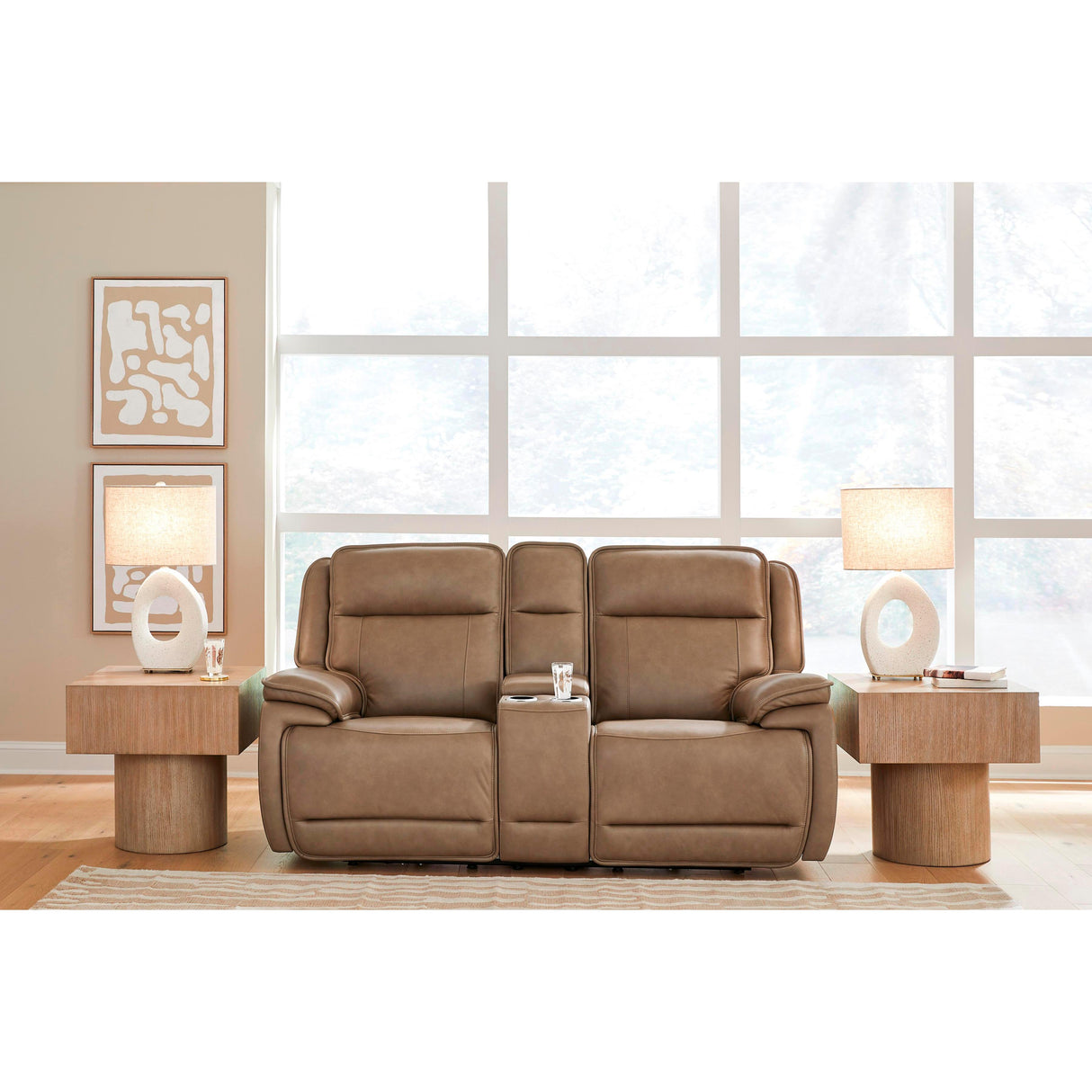 Signature Design by Ashley Glencroft PCU1240018 Power Reclining Loveseat with Console and Adjustable Headrest IMAGE 5