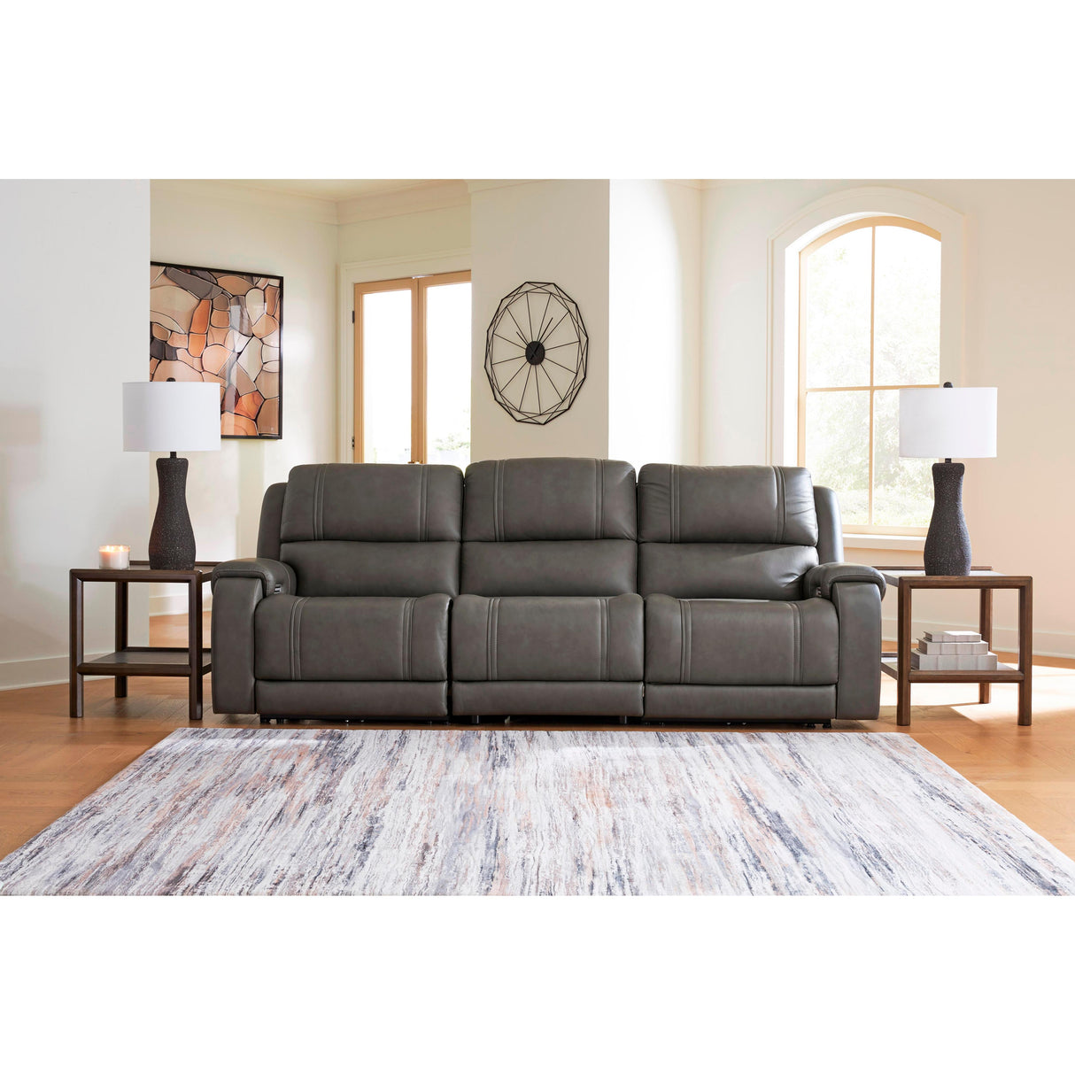 Signature Design by Ashley 5Z - Pittson PCU12600S3 3 pc Power Sectional Reclining Sofa IMAGE 2