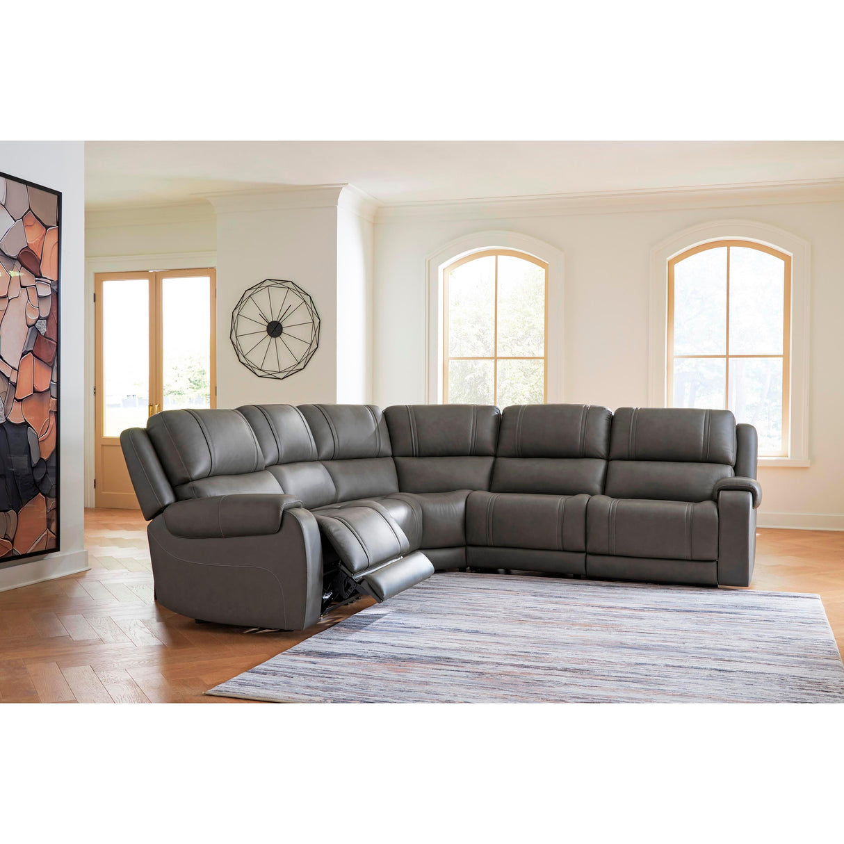 Signature Design by Ashley 5Z - Pittson PCU12600S4 5 pc Power Reclining Sectional IMAGE 2