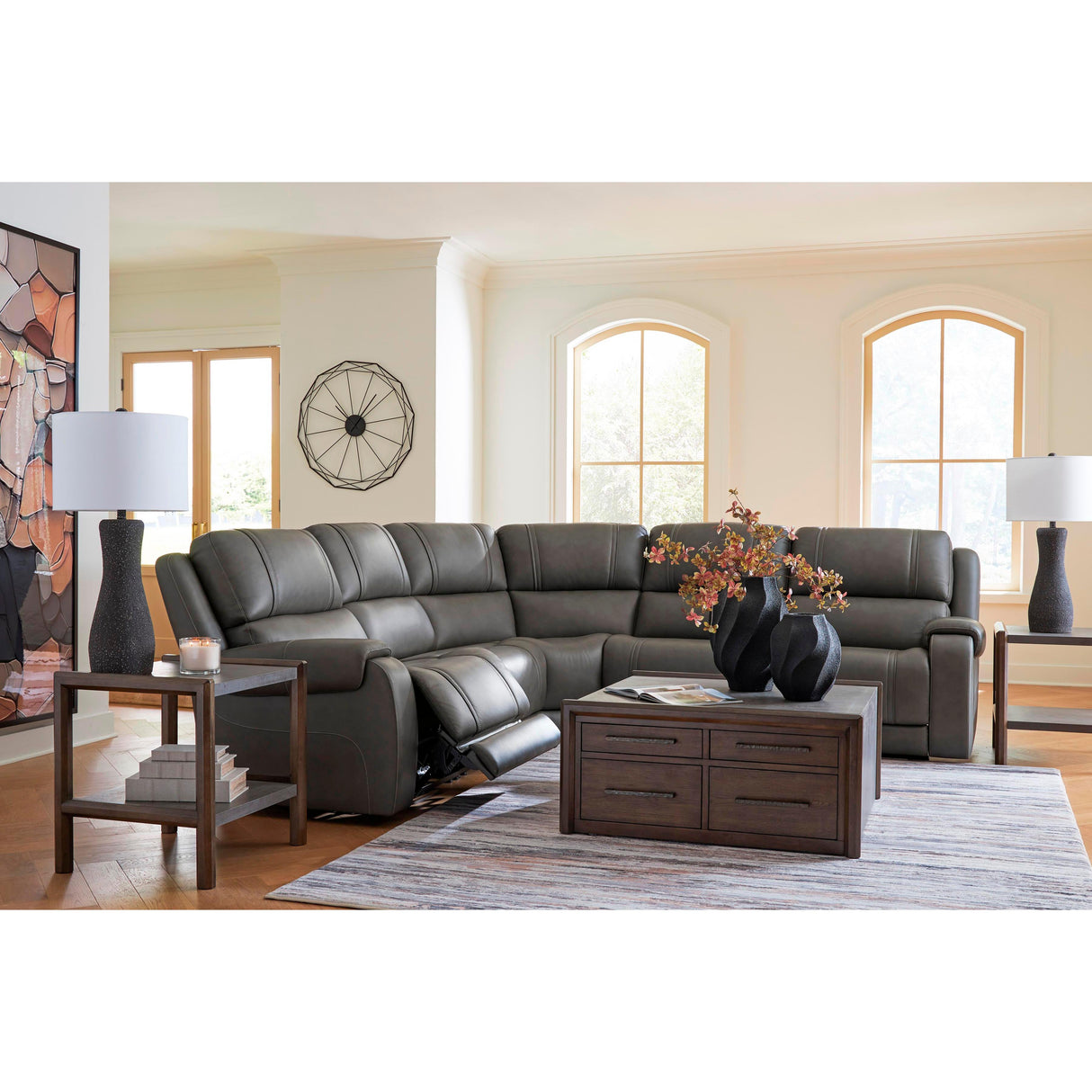 Signature Design by Ashley 5Z - Pittson PCU12600S4 5 pc Power Reclining Sectional IMAGE 3