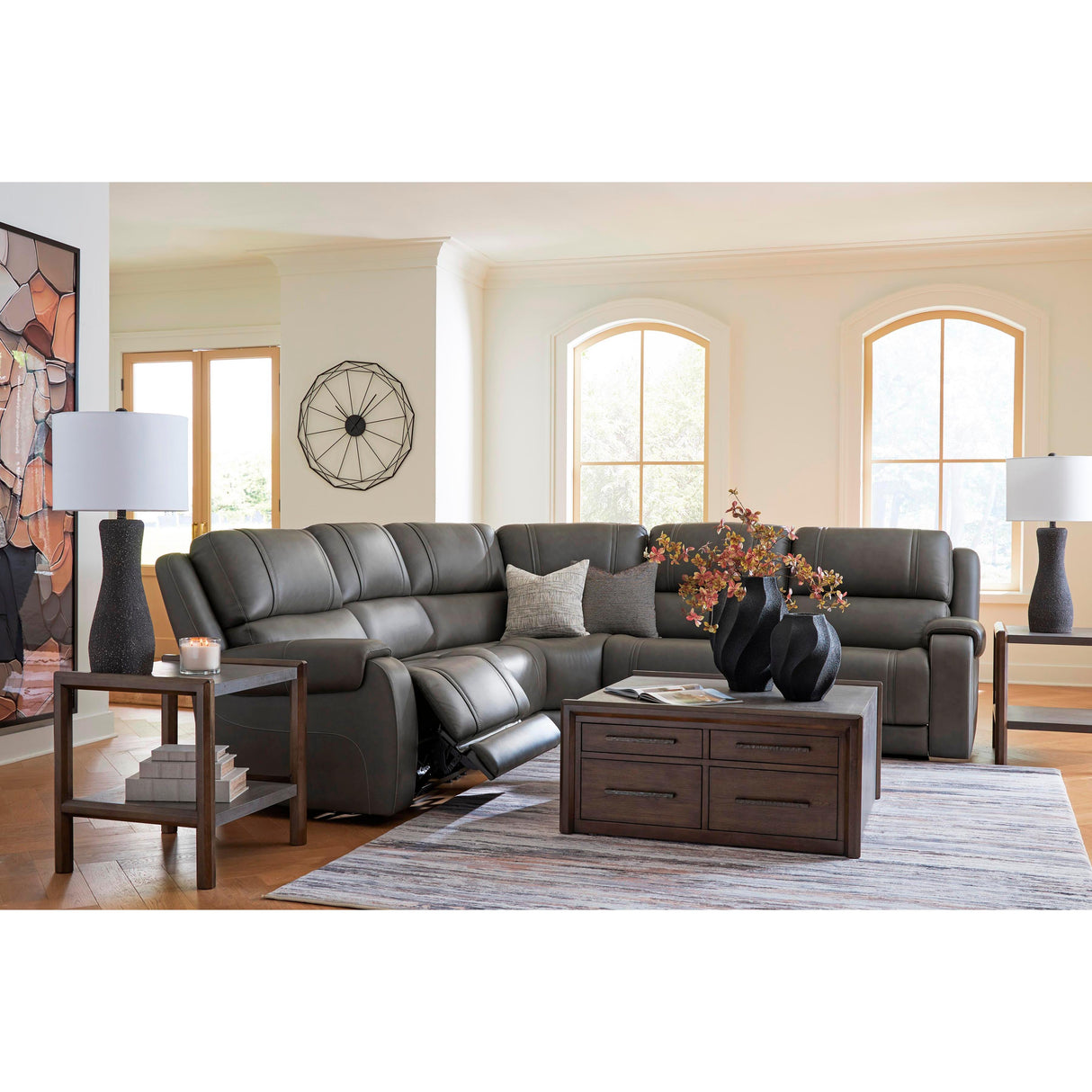 Signature Design by Ashley 5Z - Pittson PCU12600S4 5 pc Power Reclining Sectional IMAGE 4