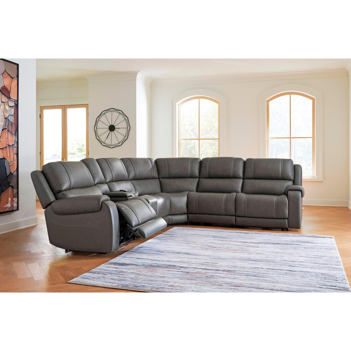 Signature Design by Ashley 5Z - Pittson PCU12600S5 6 pc Power Reclining Sectional IMAGE 2