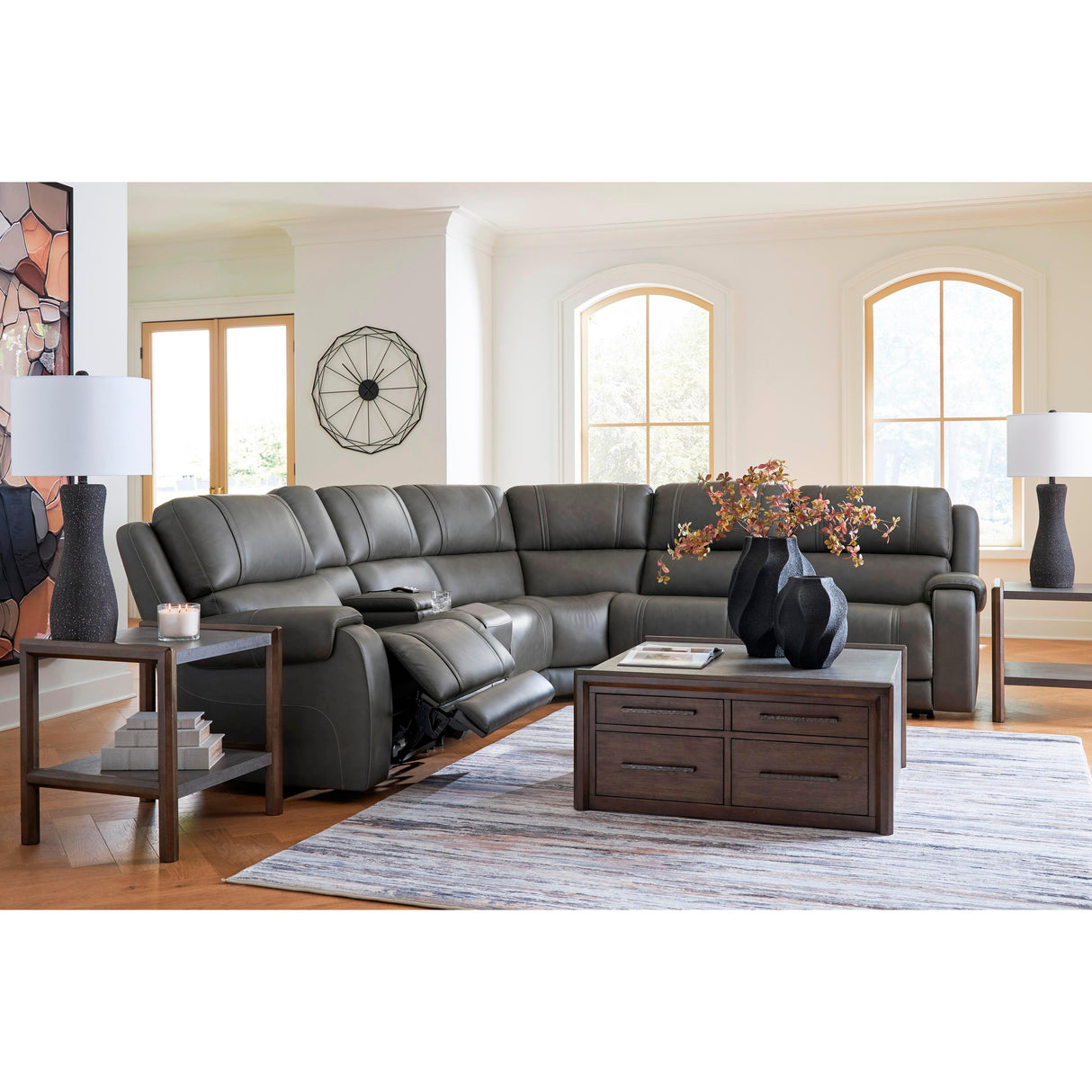 Signature Design by Ashley 5Z - Pittson PCU12600S5 6 pc Power Reclining Sectional IMAGE 3