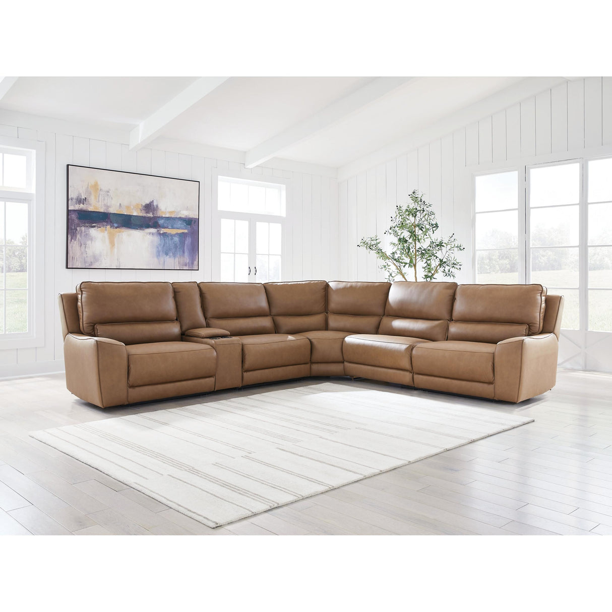 Signature Design by Ashley DeepWakes PCU62606S36 6 pc Reclining Sectional with Storage Console IMAGE 2