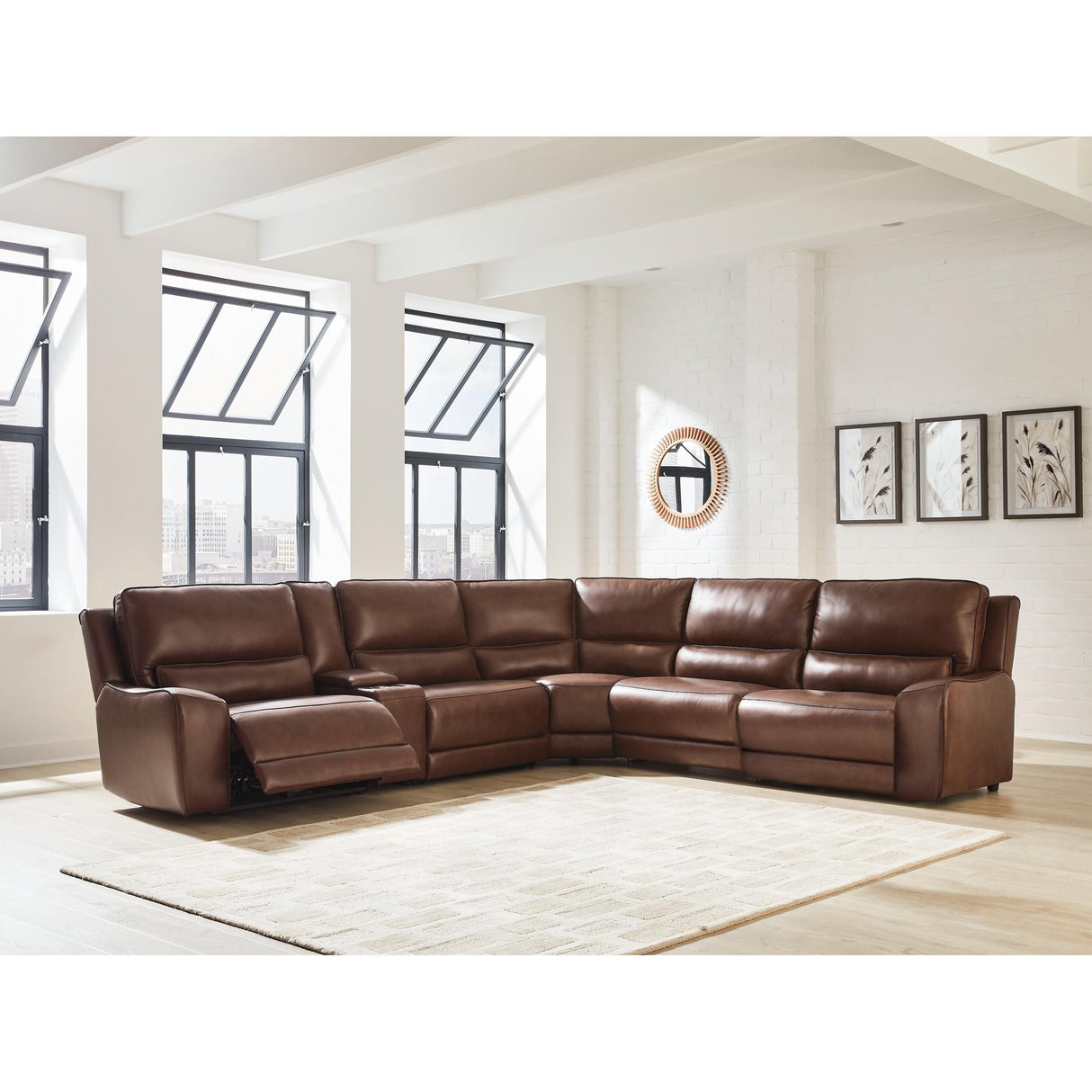 Signature Design by Ashley DeepWakes PCU62607S36 6 pc Reclining Sectional with Storage Console IMAGE 2
