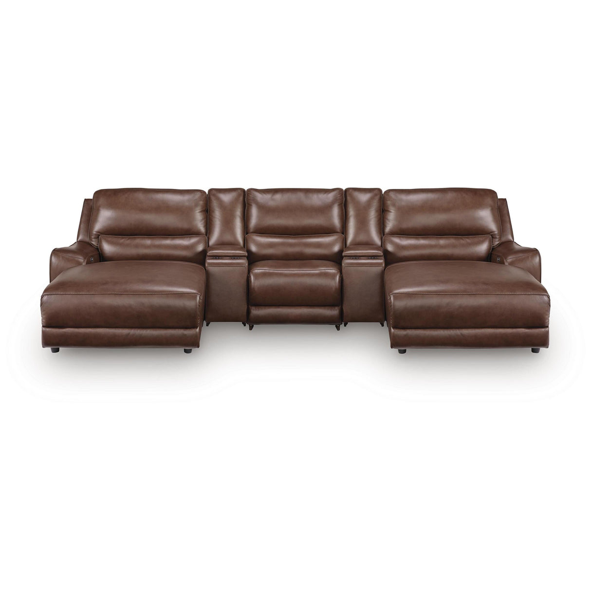 Signature Design by Ashley DeepWakes PCU62607S41 5 pc Reclining Sectional with Double Chaise and Storage Consoles IMAGE 1