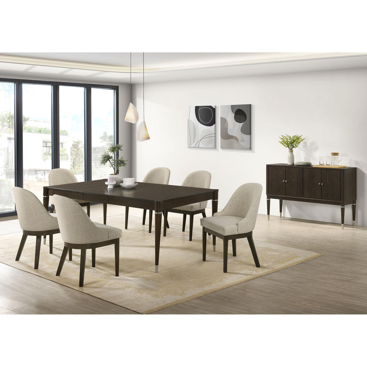 Coaster Furniture Reseda 193671 81-inch Extension Leaf Dining Table - Ash Brown IMAGE 12