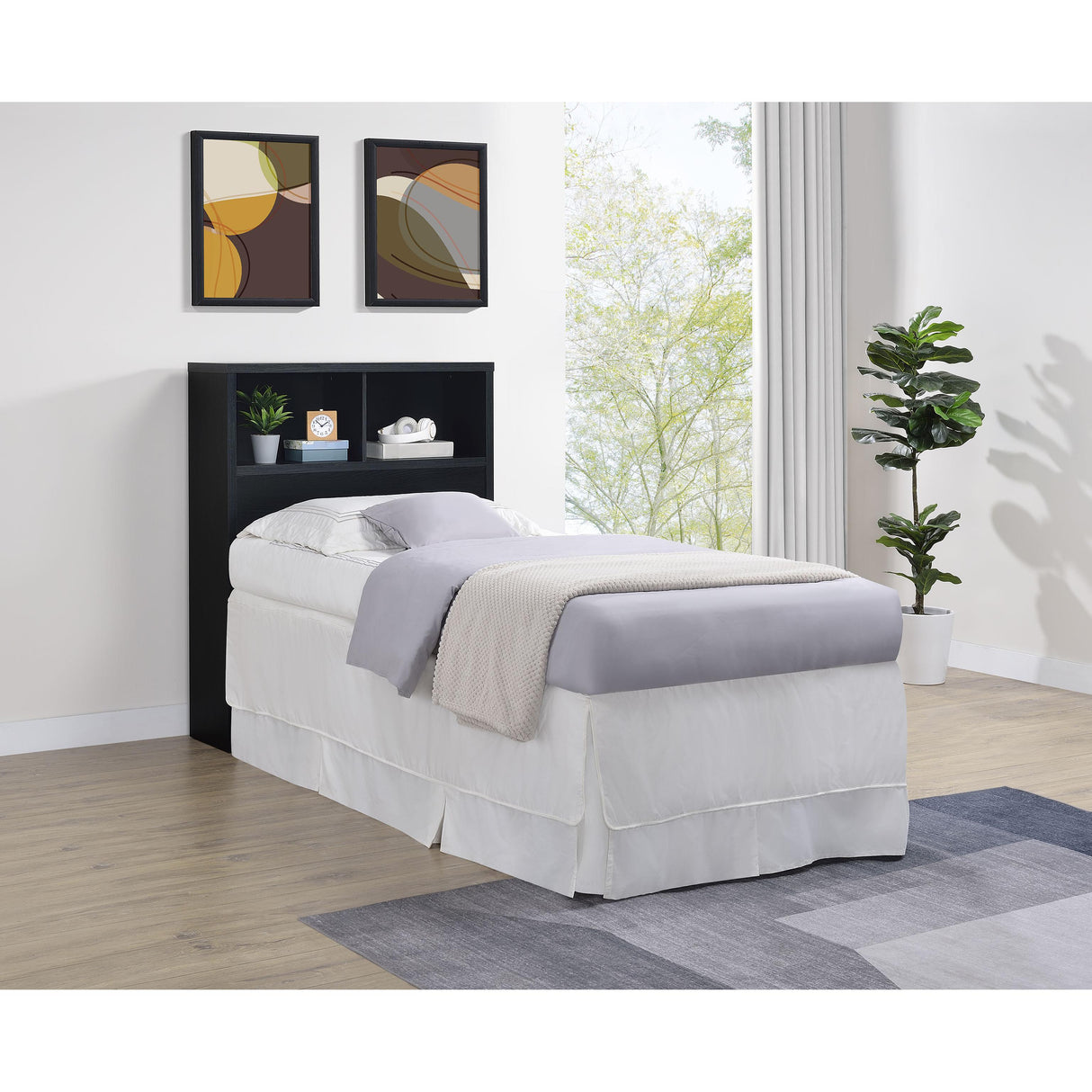 Coaster Furniture Westpark 315851T 49-inch Twin Bookcase Headboard - Black IMAGE 2