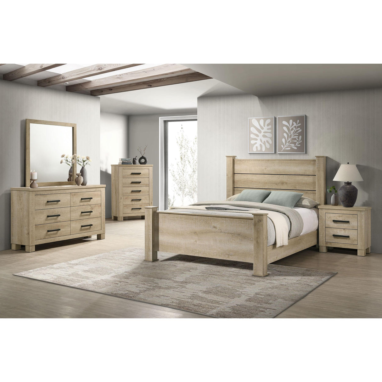 Coaster Furniture Oakglen 225103 6-drawer Dresser - Weathered Oak IMAGE 12