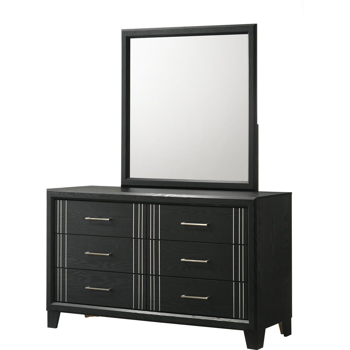 Crown Mark Charlie B9235-11 Dresser Mirror - Charcoal IMAGE 2