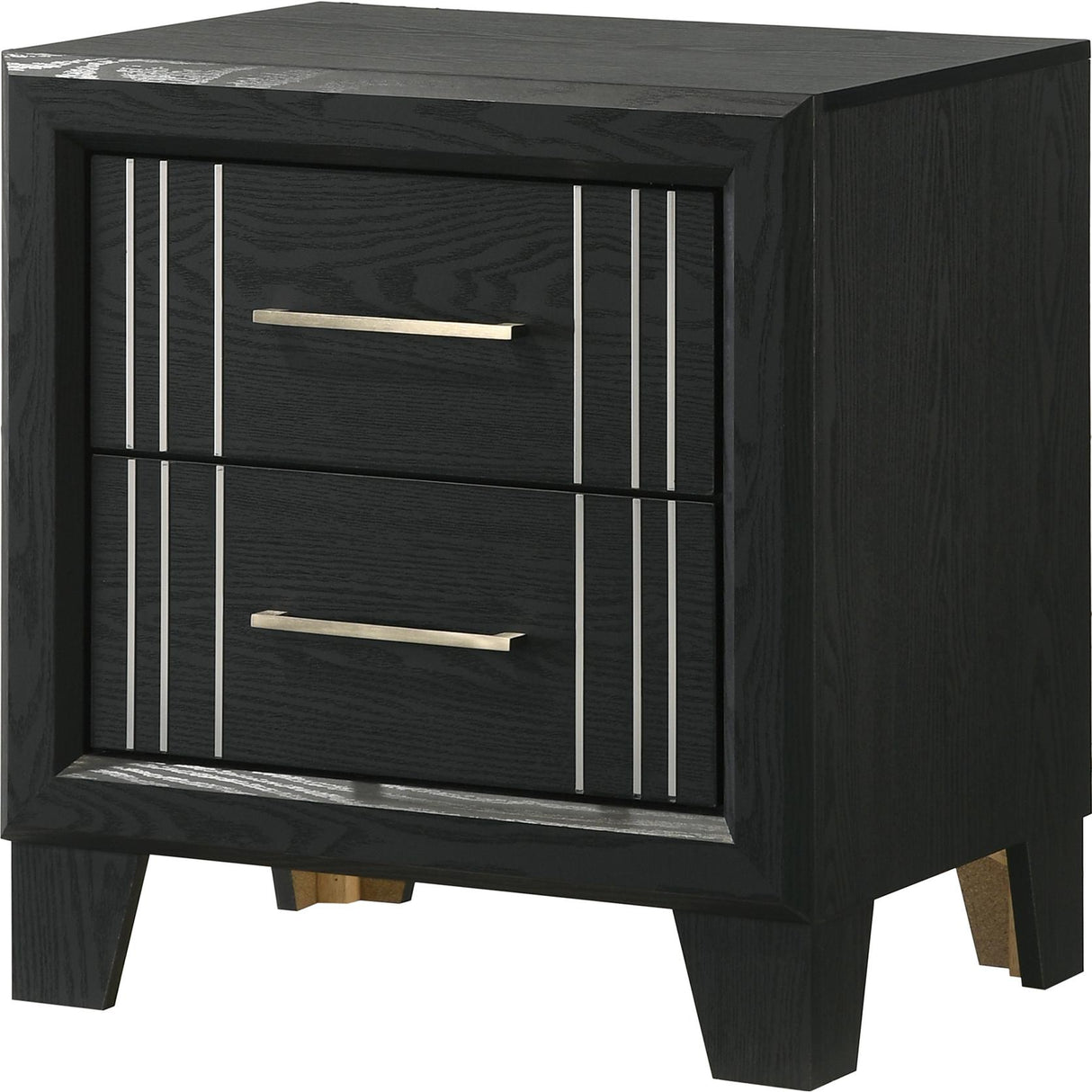 Crown Mark Charlie B9235-2 Nightstand - Charcoal IMAGE 1
