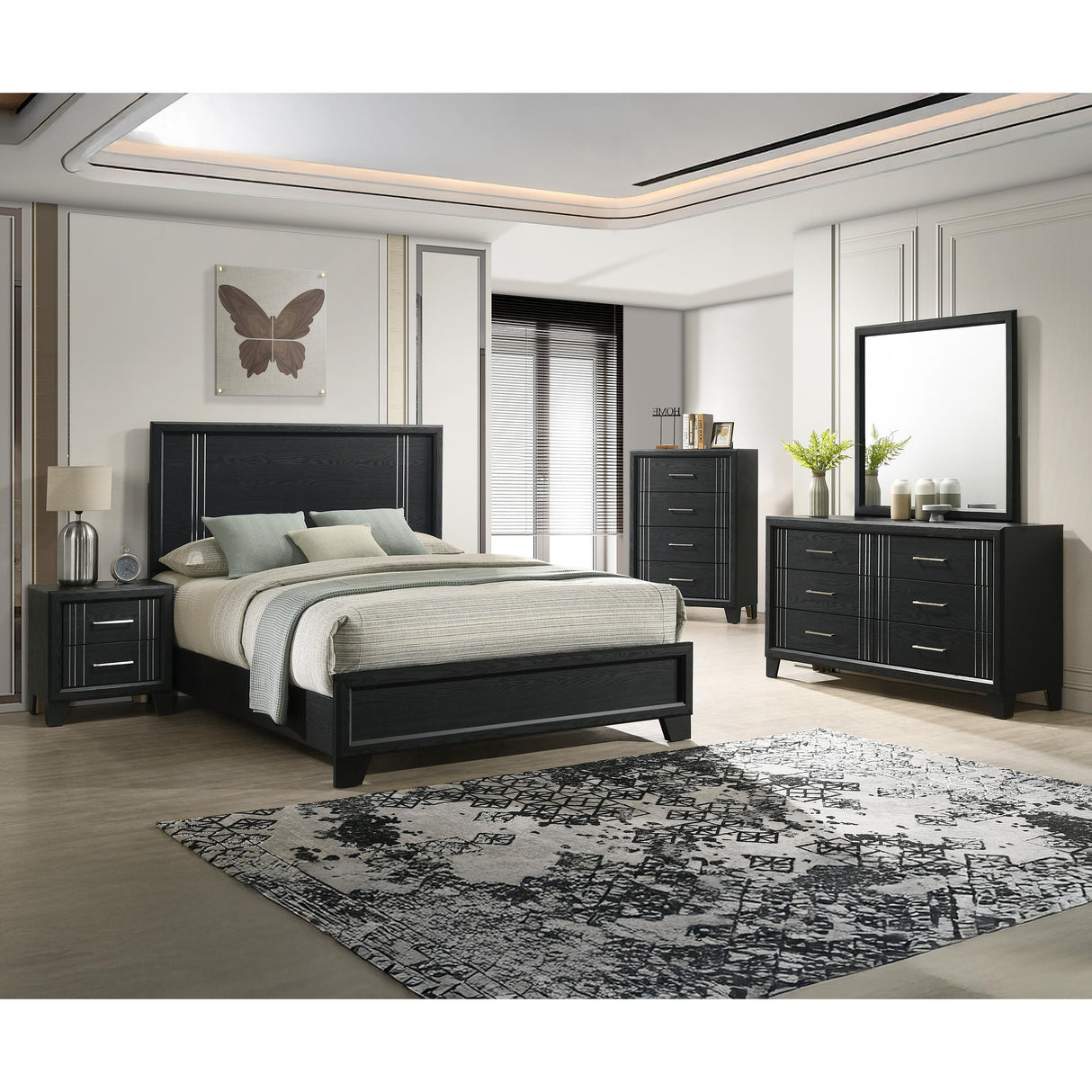 Crown Mark Charlie B9235-4 Chest - Charcoal IMAGE 2