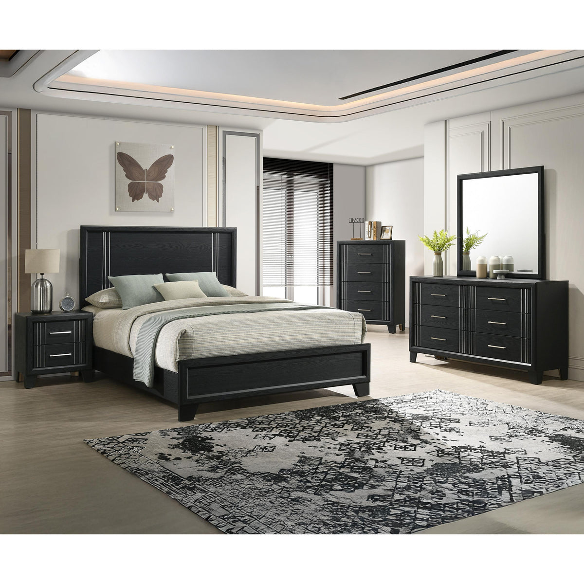 Crown Mark Charlie B9235-4 Chest - Charcoal IMAGE 2