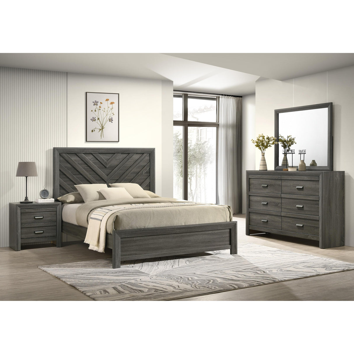 Crown Mark Valor B9335-T Twin Bed - Grey IMAGE 4