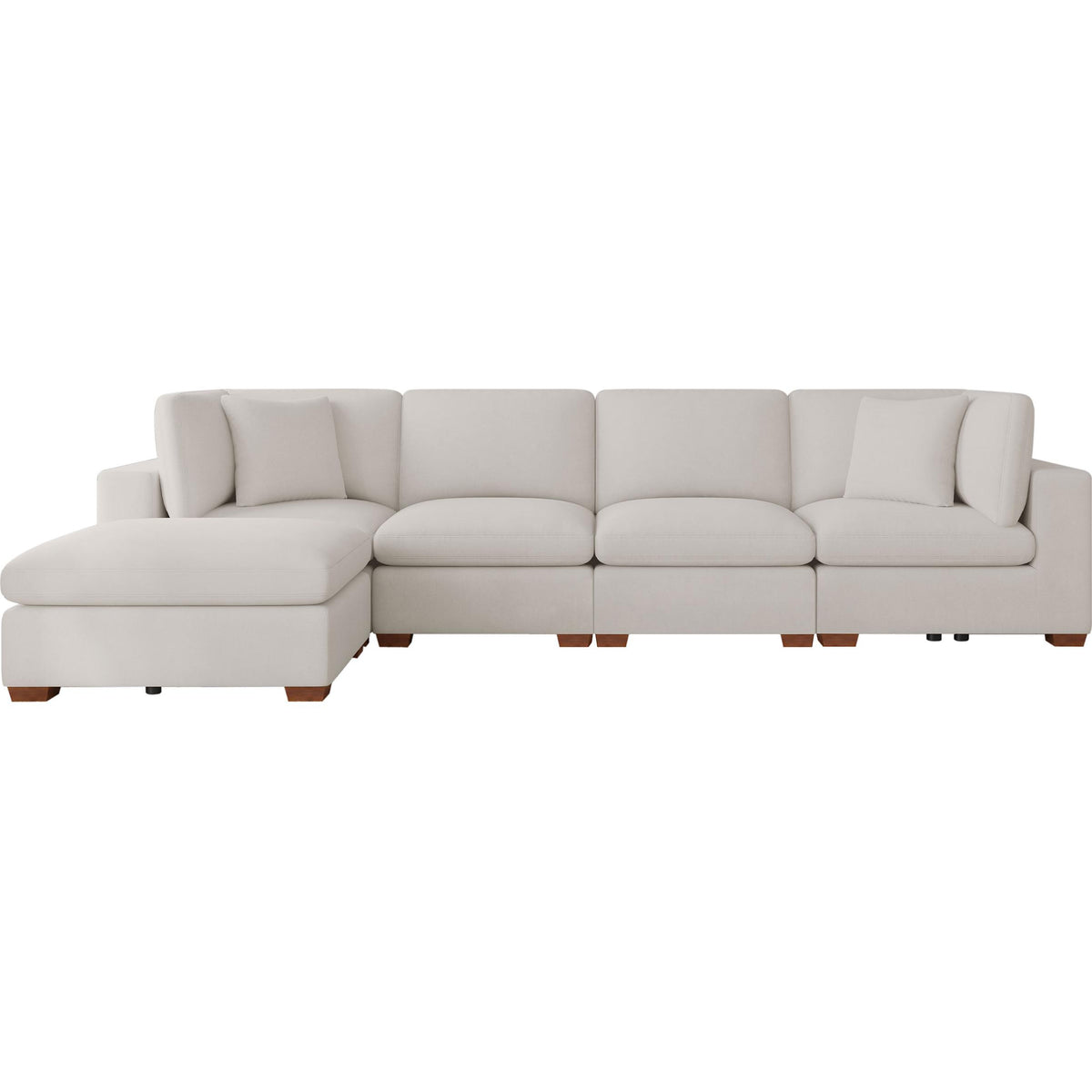 Coaster Furniture Lakeview 551461-SETB 5 pc Upholstered Modular Sectional Sofa - Ivory IMAGE 2