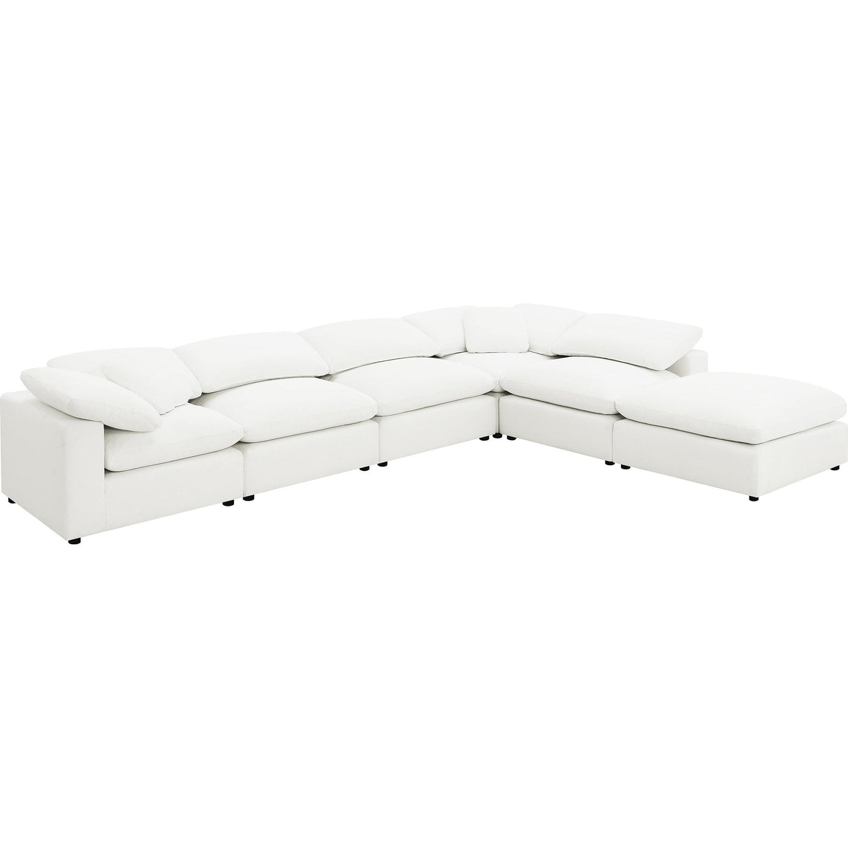 Coaster Furniture Raleigh 551751-SET 6 pc Boucle Upholstered Modular Sectional - Ivory IMAGE 2