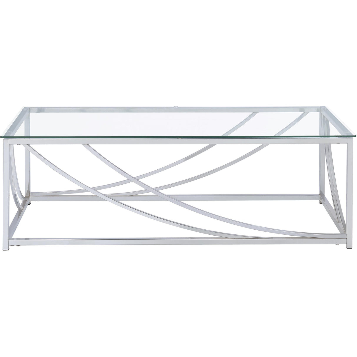 Coaster Furniture Lille 720498-S2 2-piece Glass Top Coffee And End Table Set - Chrome IMAGE 6