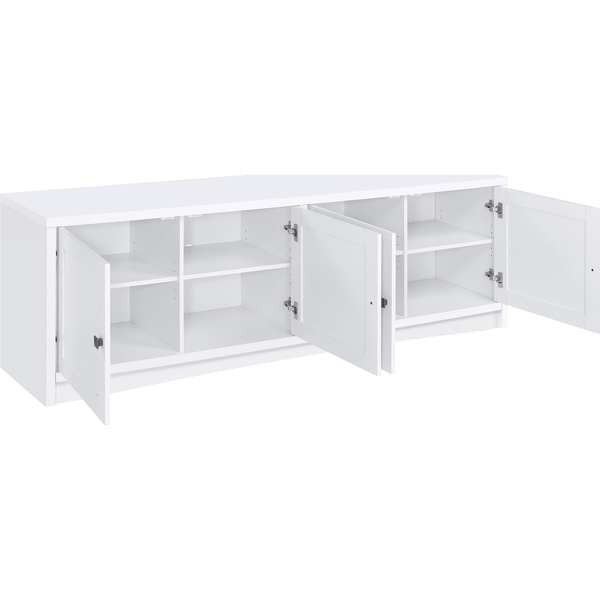 Coaster Furniture Laughlin 724113-SET 3-piece Entertainment Center TV Stand - White IMAGE 5