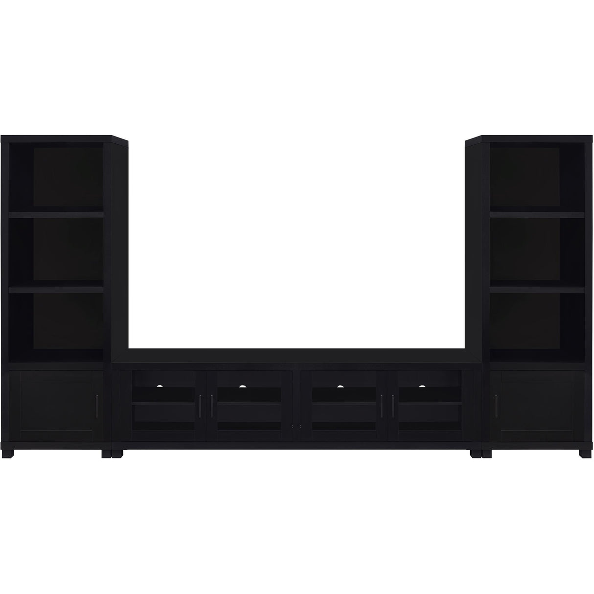 Coaster Furniture Jupiter 736303-SET 3-piece Entertainment Center 79-inch TV Stand - Black IMAGE 2