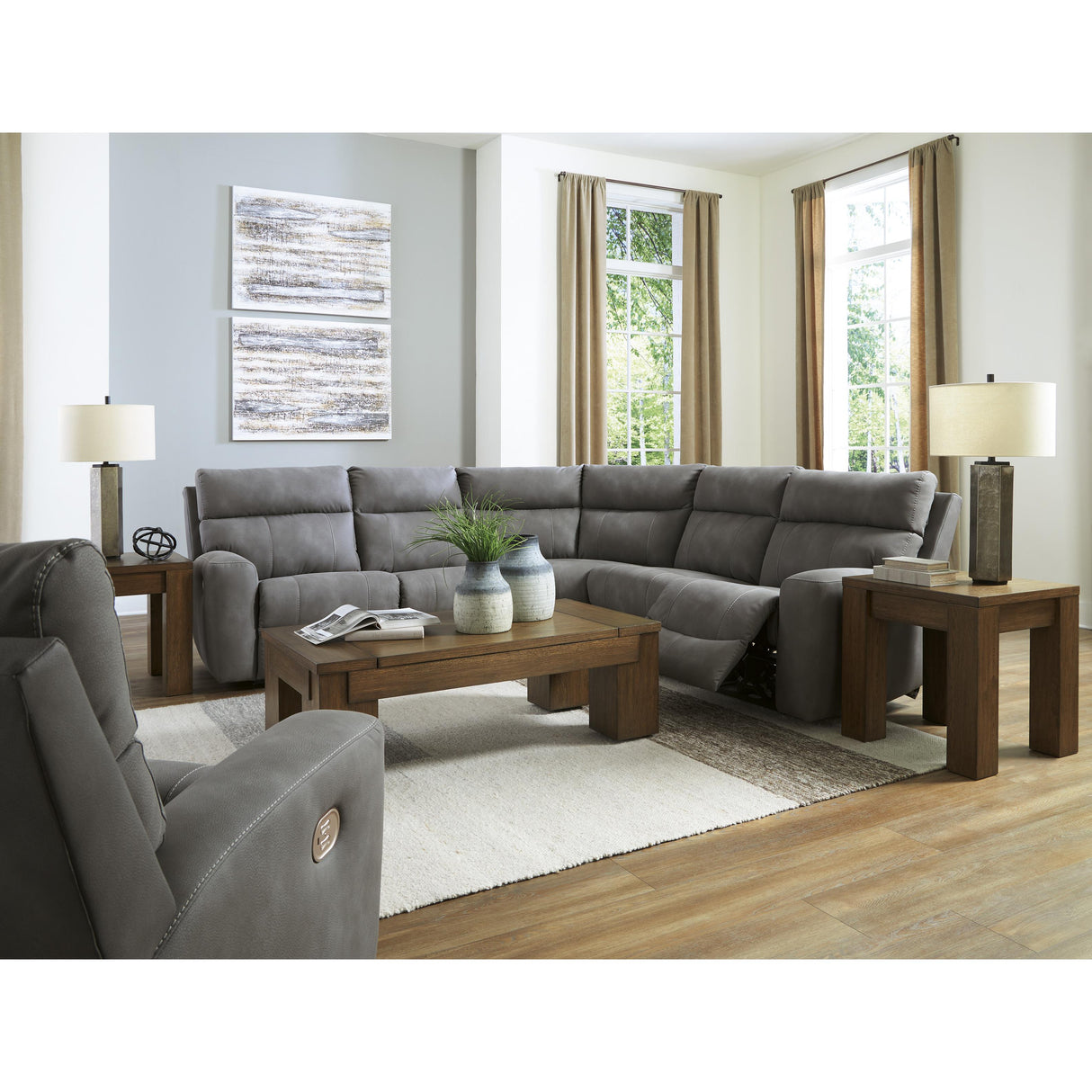 Signature Design by Ashley Next-Gen DuraPella 61003S8 5 pc Power Reclining Sectional IMAGE 7