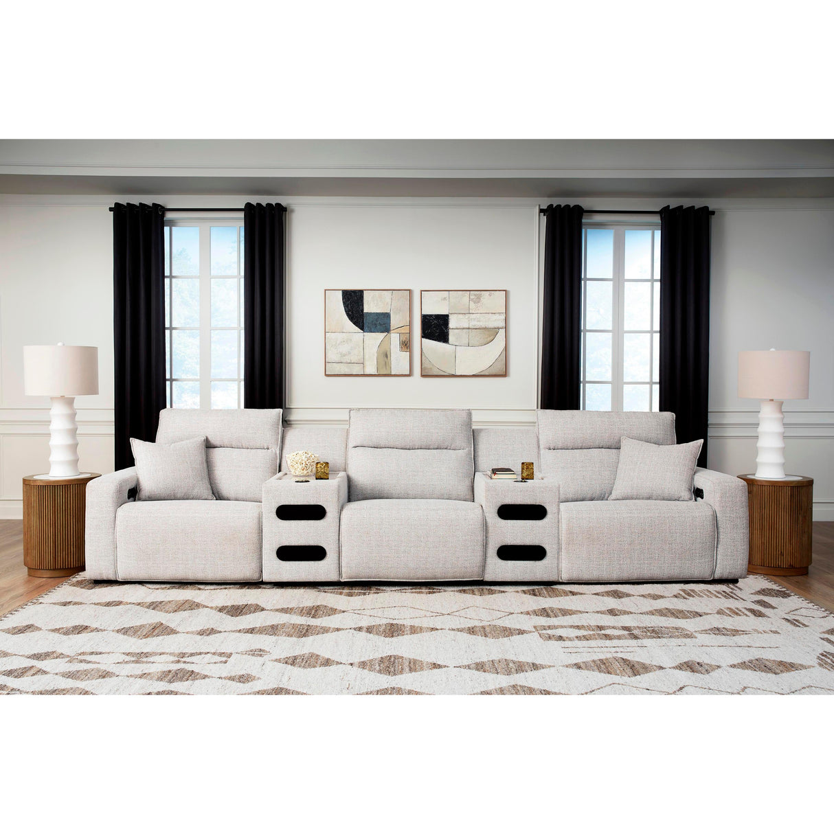 Signature Design by Ashley ModMax II 65907S13 5 pc Power Reclining Sectional with Audio Consoles IMAGE 1