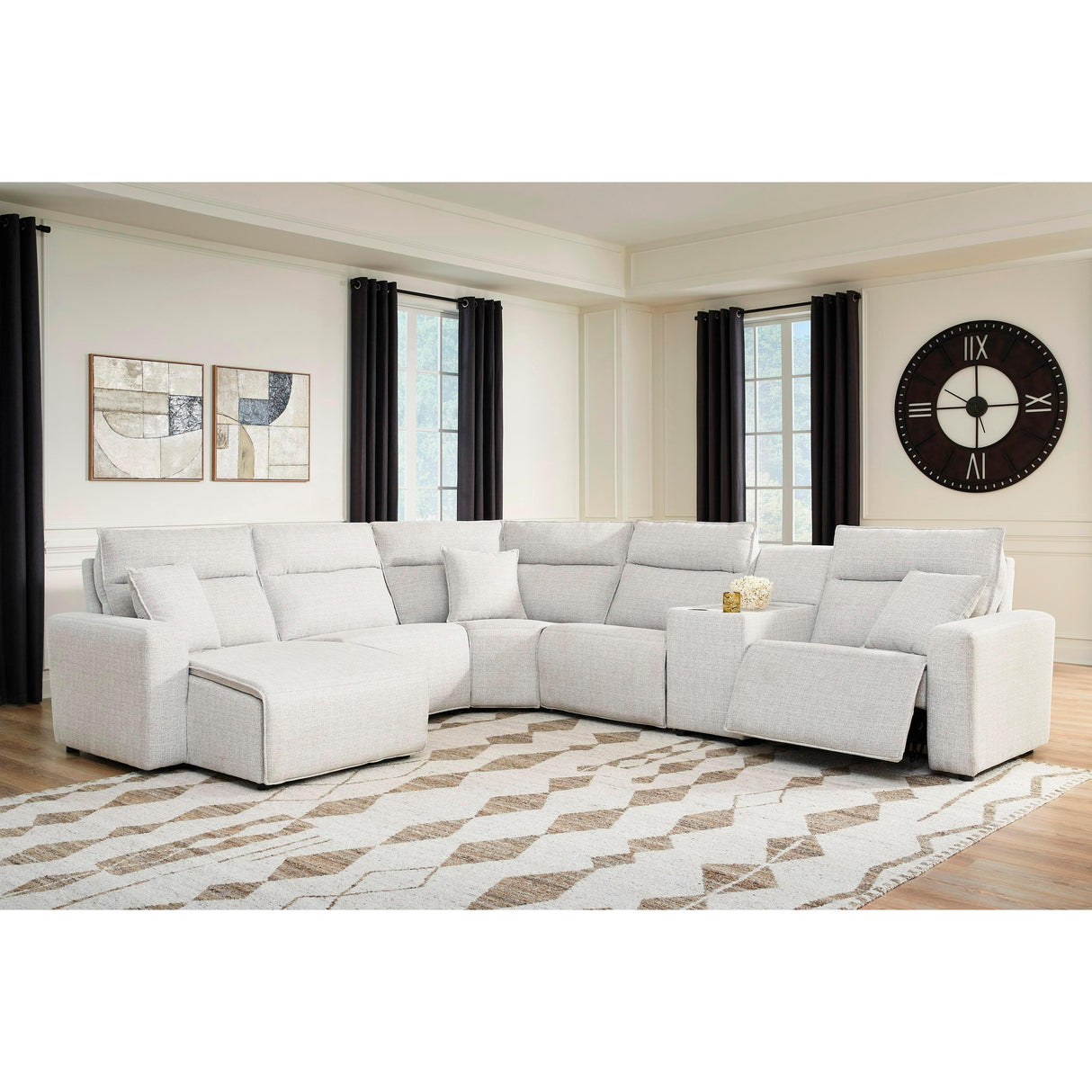 Signature Design by Ashley ModMax II 65907S19 6 pc Power Reclining Sectional with Chaise and Console IMAGE 2
