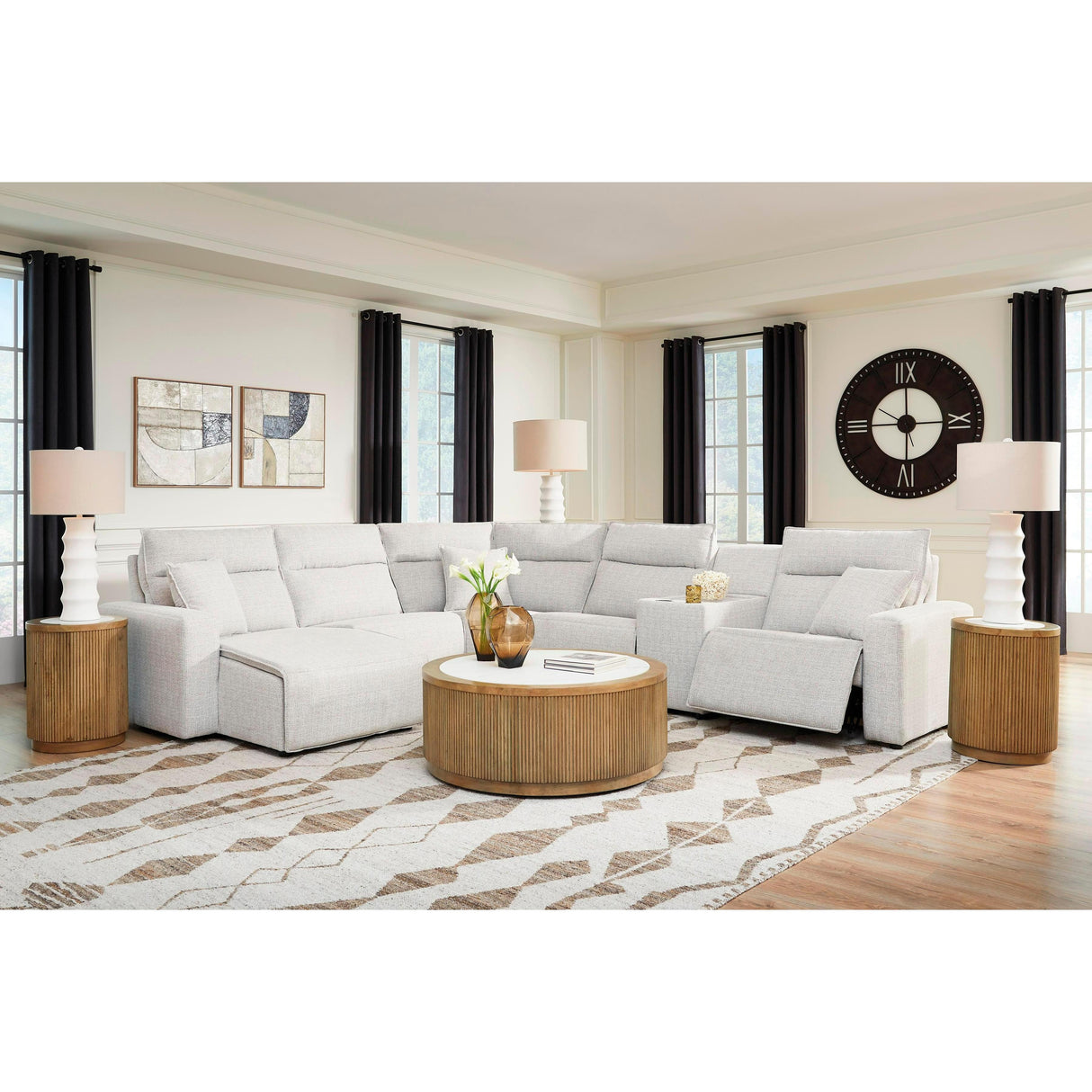 Signature Design by Ashley ModMax II 65907S19 6 pc Power Reclining Sectional with Chaise and Console IMAGE 3