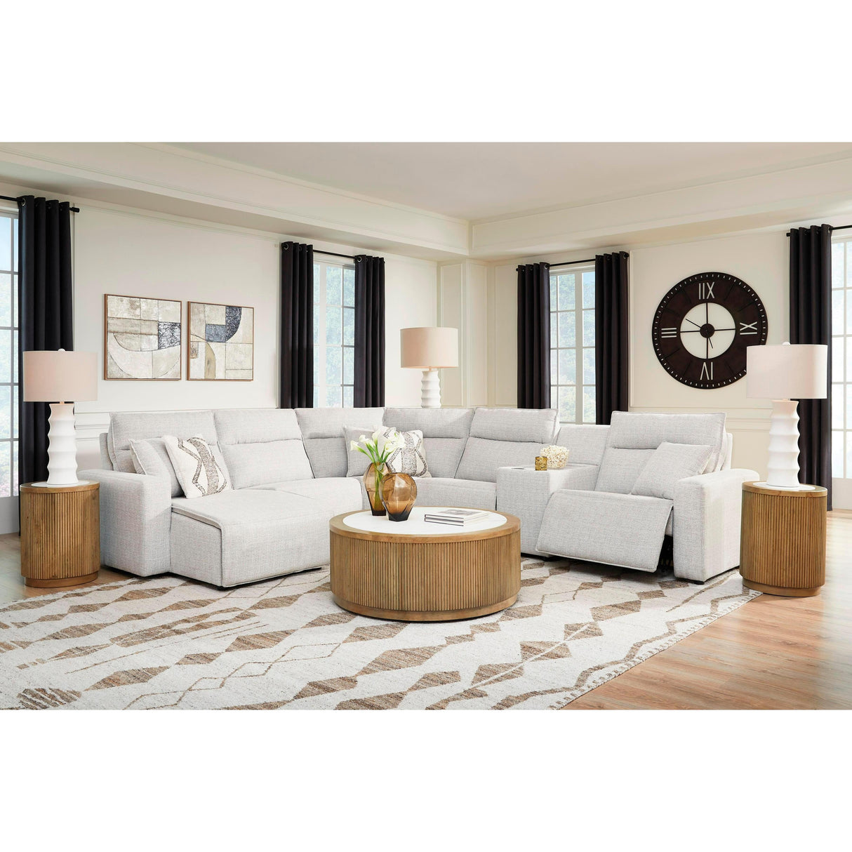 Signature Design by Ashley ModMax II 65907S19 6 pc Power Reclining Sectional with Chaise and Console IMAGE 4