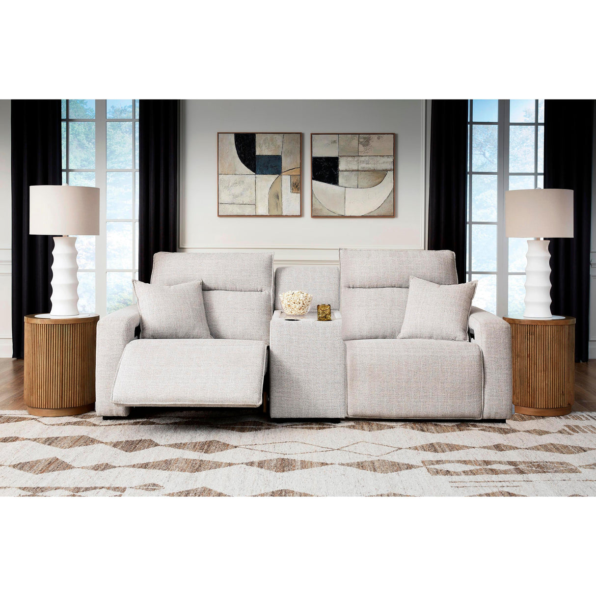 Signature Design by Ashley ModMax II 65907S3 3 pc Power Reclining Sectional with Console IMAGE 2