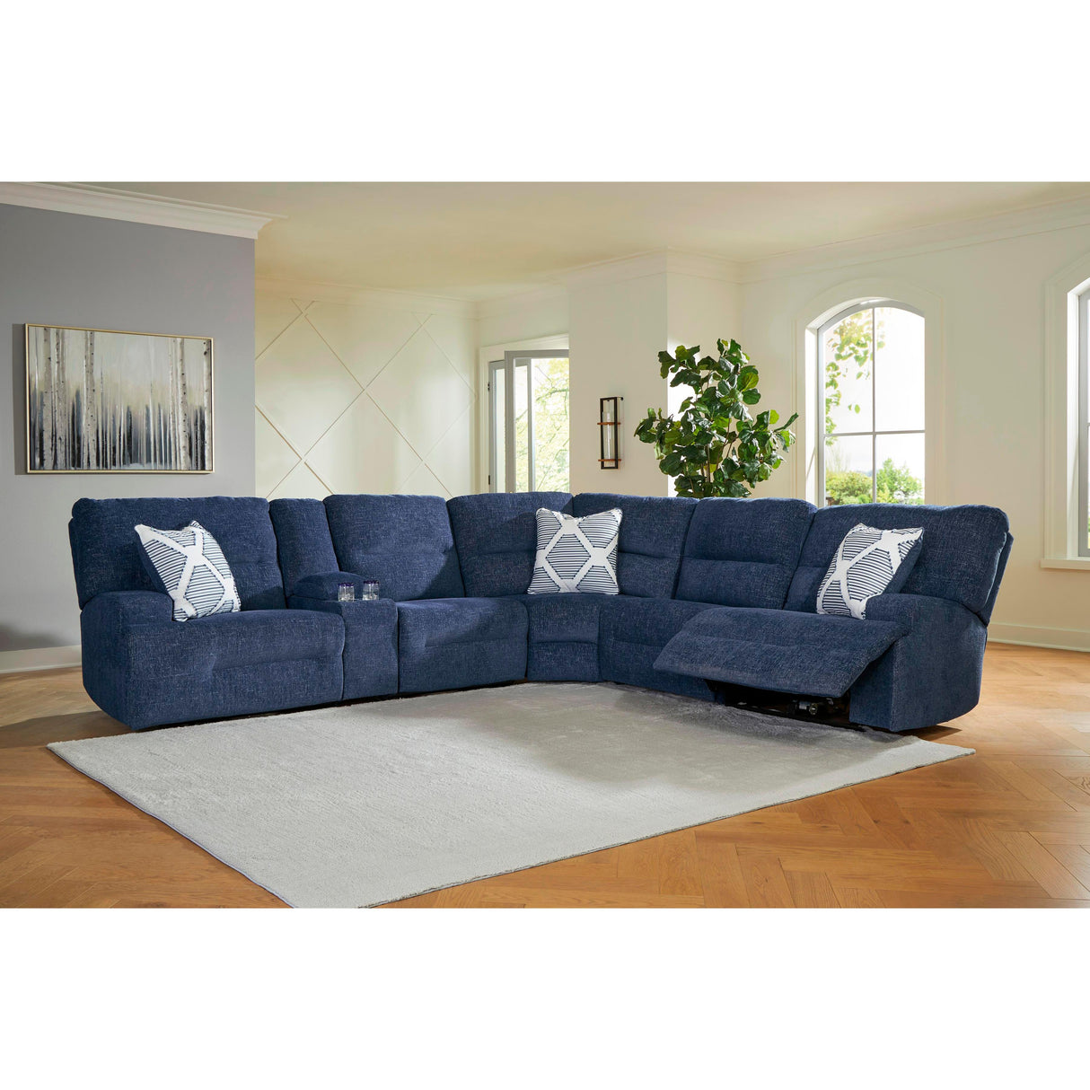 Signature Design by Ashley Acklen Place 93607S15 6 pc Power Reclining Sectional IMAGE 2