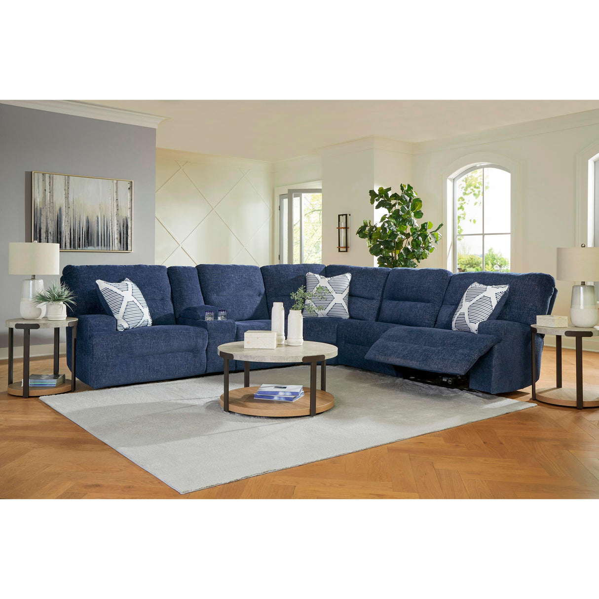 Signature Design by Ashley Acklen Place 93607S15 6 pc Power Reclining Sectional IMAGE 3