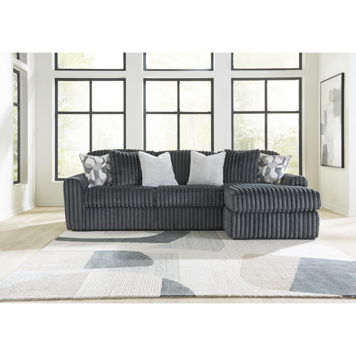 Signature Design by Ashley Midnight-Madness 98105S3 2 pc Sectional Sofa Chaise IMAGE 2