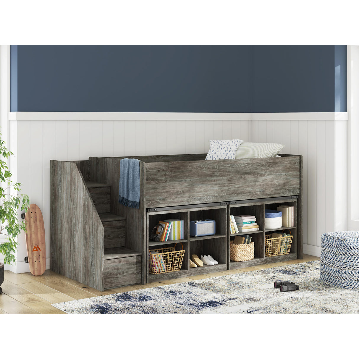 Signature Design by Ashley Frandern B4480B25 Twin Loft Bed with Bookcase Storage IMAGE 7