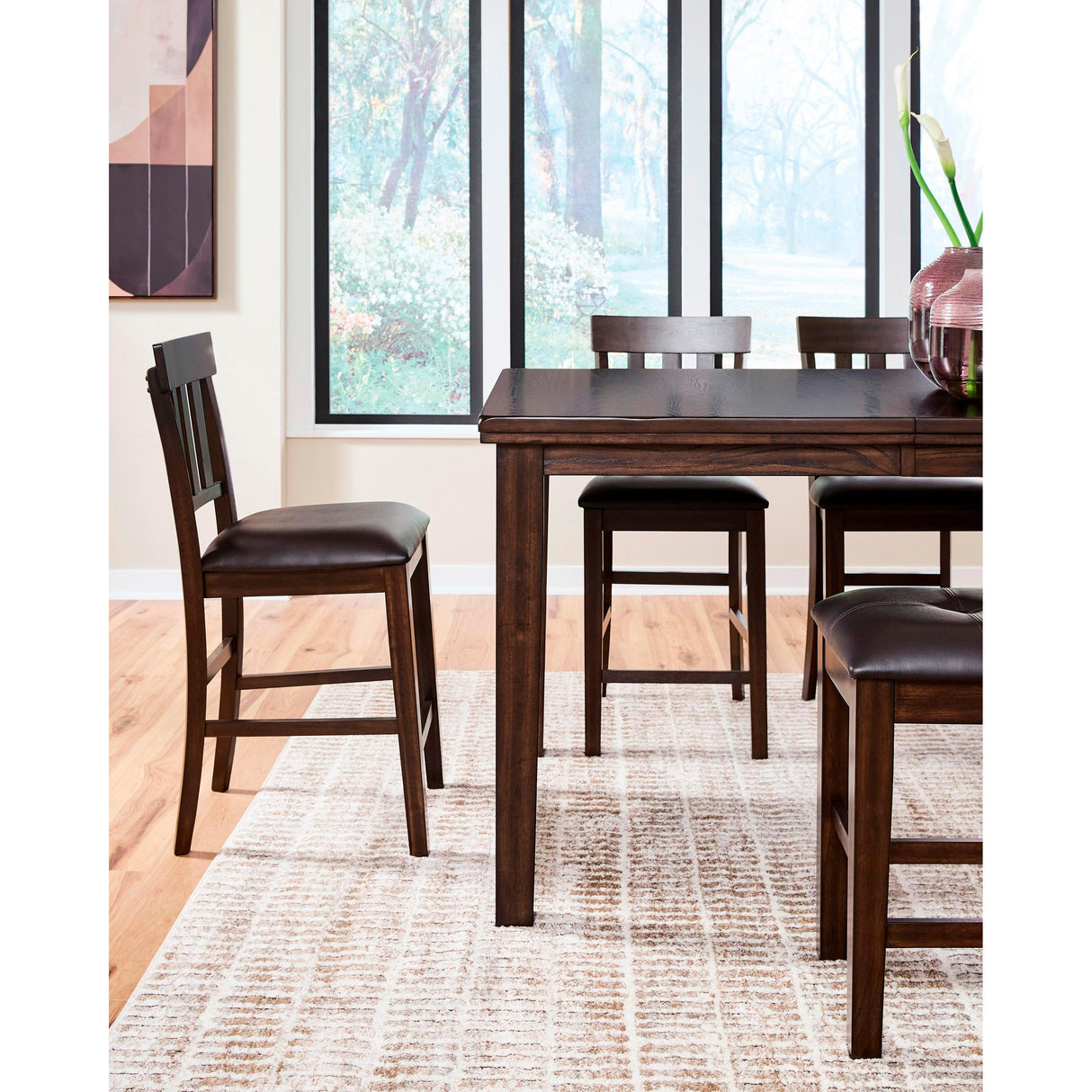 Signature Design by Ashley Haddigan D596-32 Dining Room Counter Butterfly Extension Table IMAGE 13