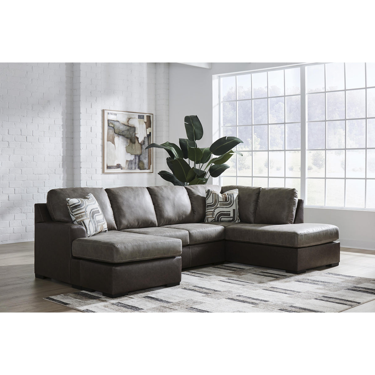 Signature Design by Ashley Castille Way PC62703S5 2 pc Sleeper Sectional with Chaise IMAGE 2