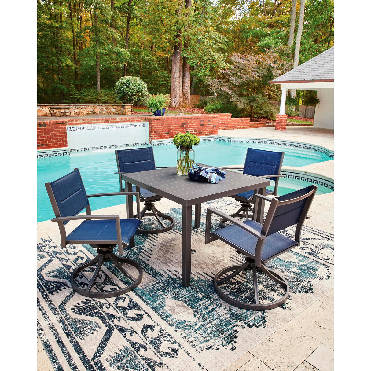 Signature Design by Ashley Rocky Creek PCP326-615 Square Dining Table with Umbrella Option IMAGE 20