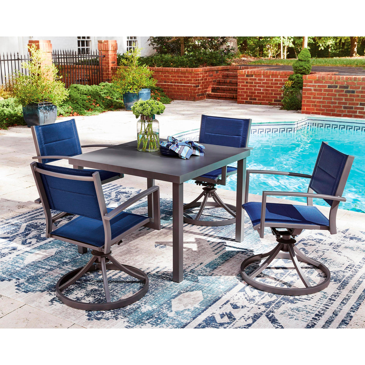 Signature Design by Ashley Rocky Creek PCP326-615 Square Dining Table with Umbrella Option IMAGE 9