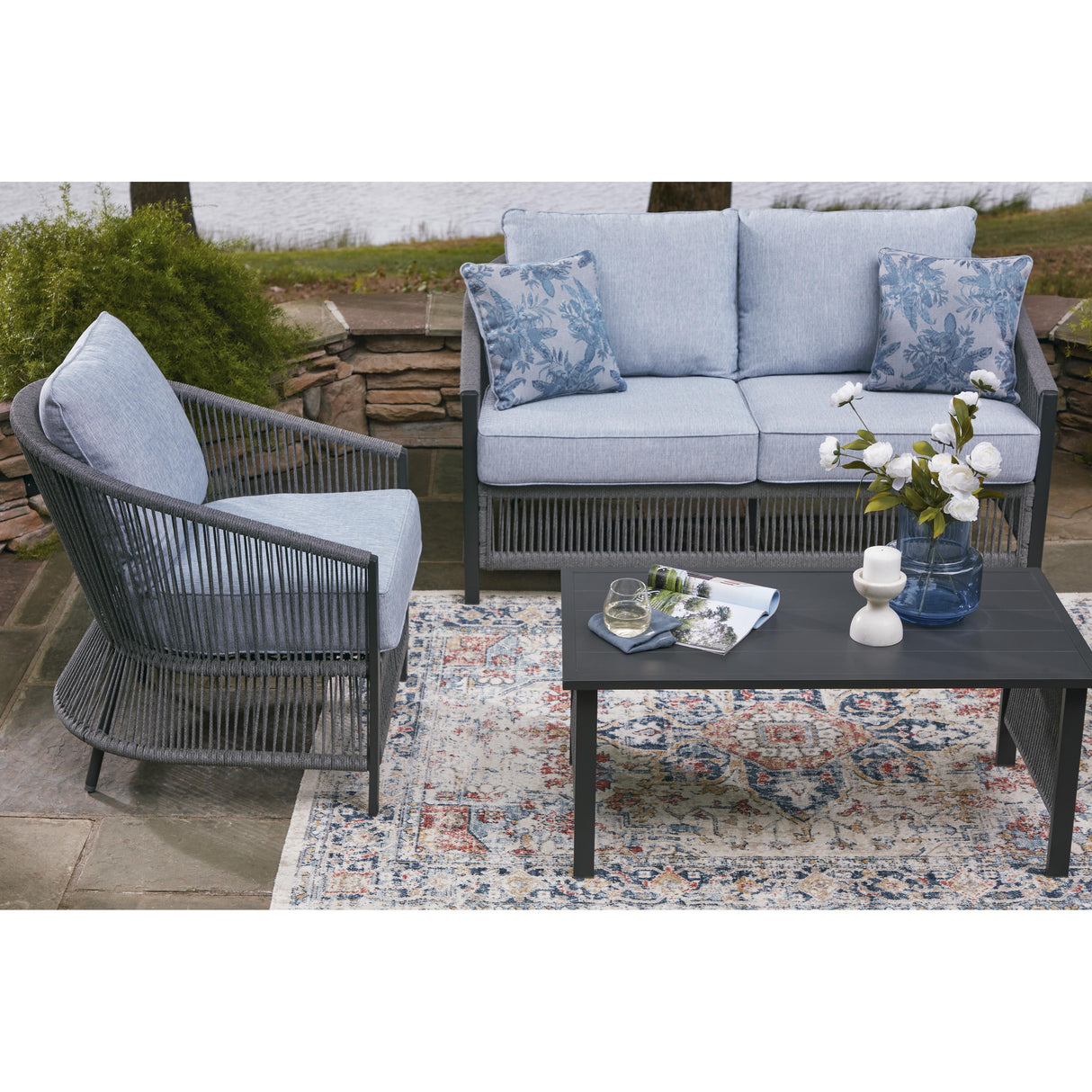 Signature Design by Ashley Bridges Beach PCP391-080 Love/Chairs/Table Set IMAGE 9