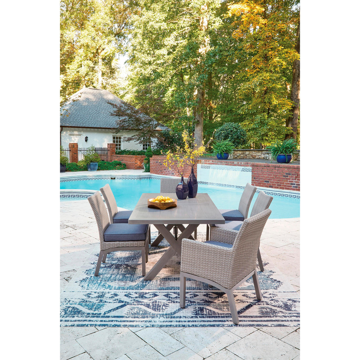 Signature Design by Ashley Half Moon Beach PCP418-625 Rectangular Dining Table with Umbrella Option IMAGE 6
