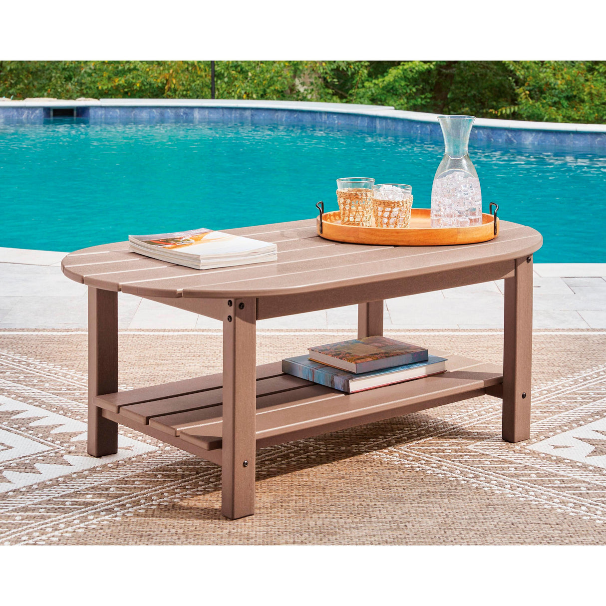Signature Design by Ashley Grover Beach PCP422-700 Oval Cocktail Table IMAGE 4