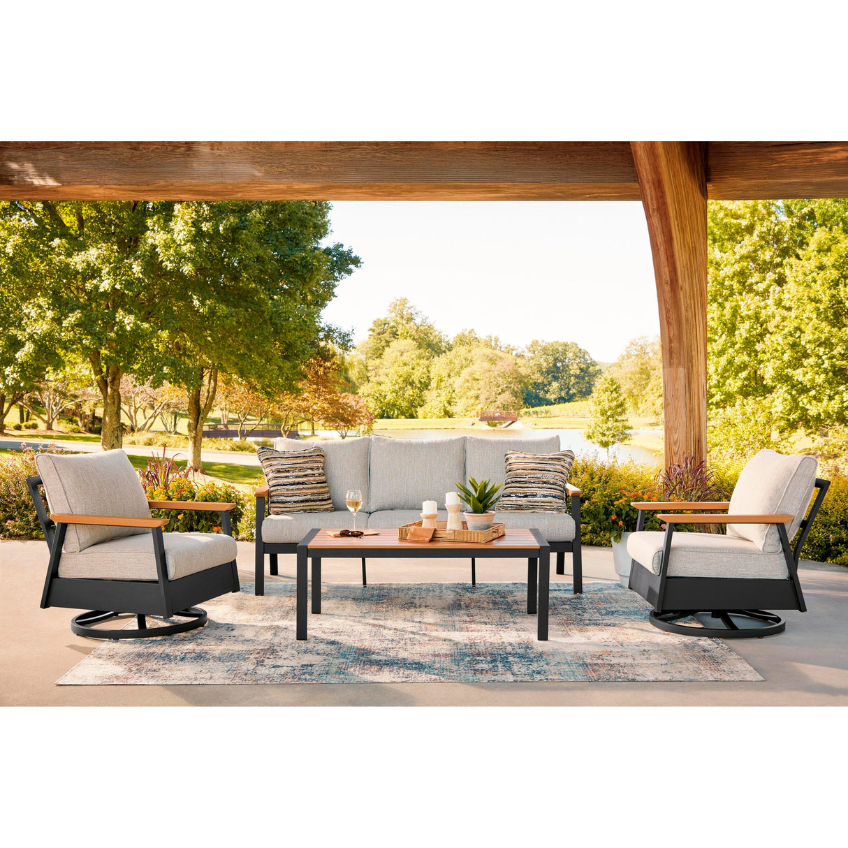 Signature Design by Ashley Carmel Highlands PCP513-081 Sofa/Chairs/Table Set IMAGE 3