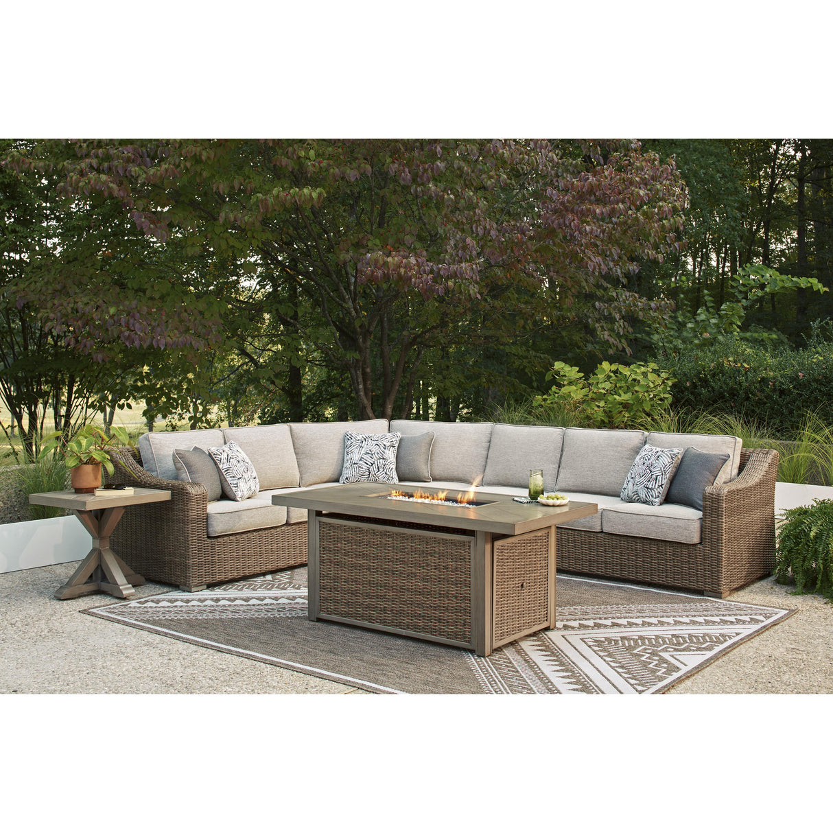 Signature Design by Ashley Laguna Heights PCP790-773 Rectangular Fire Pit Table IMAGE 10
