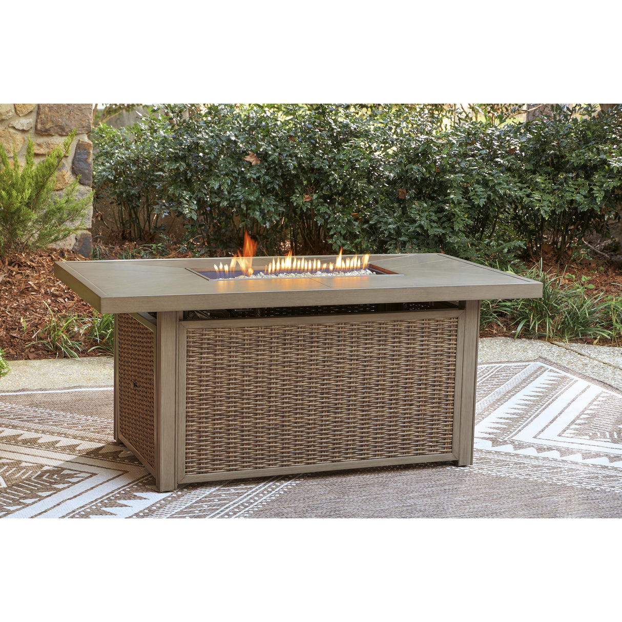 Signature Design by Ashley Laguna Heights PCP790-773 Rectangular Fire Pit Table IMAGE 7