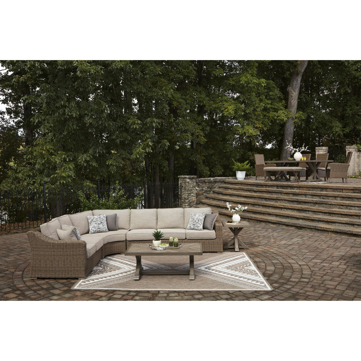 Signature Design by Ashley Laguna Heights PCP790P2 4 pc Outdoor Sectional IMAGE 3