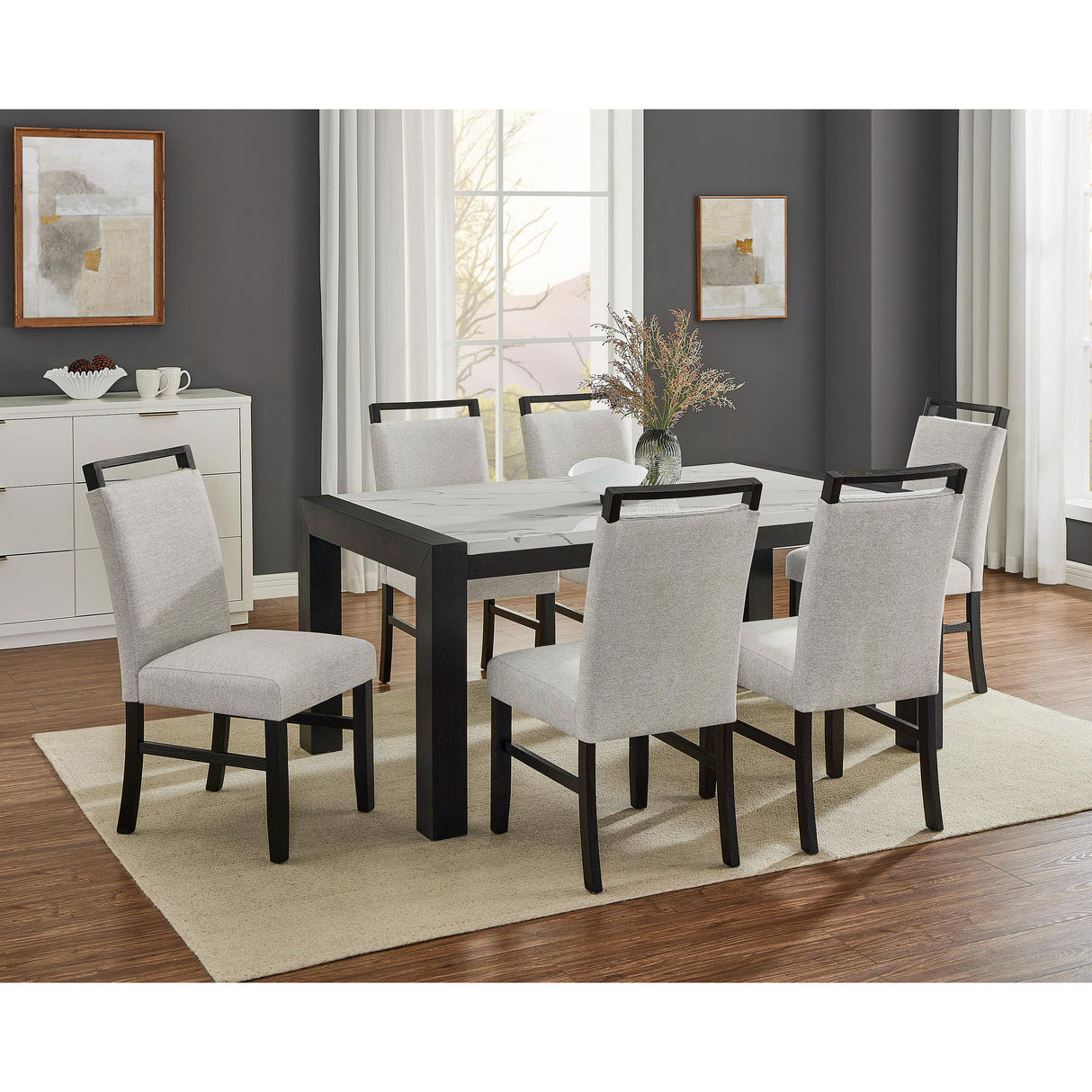 Crown Mark Jules 1322T-3866 Faux Marble Dining Table IMAGE 5