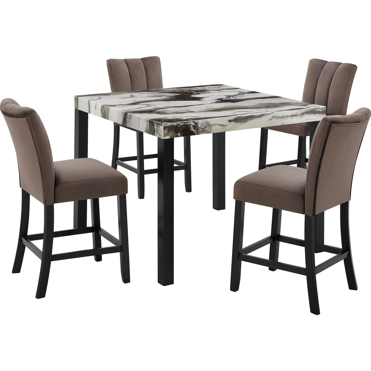 Crown Mark Vega 1720T-4545 Faux Marble Counter Height Dining Table IMAGE 4