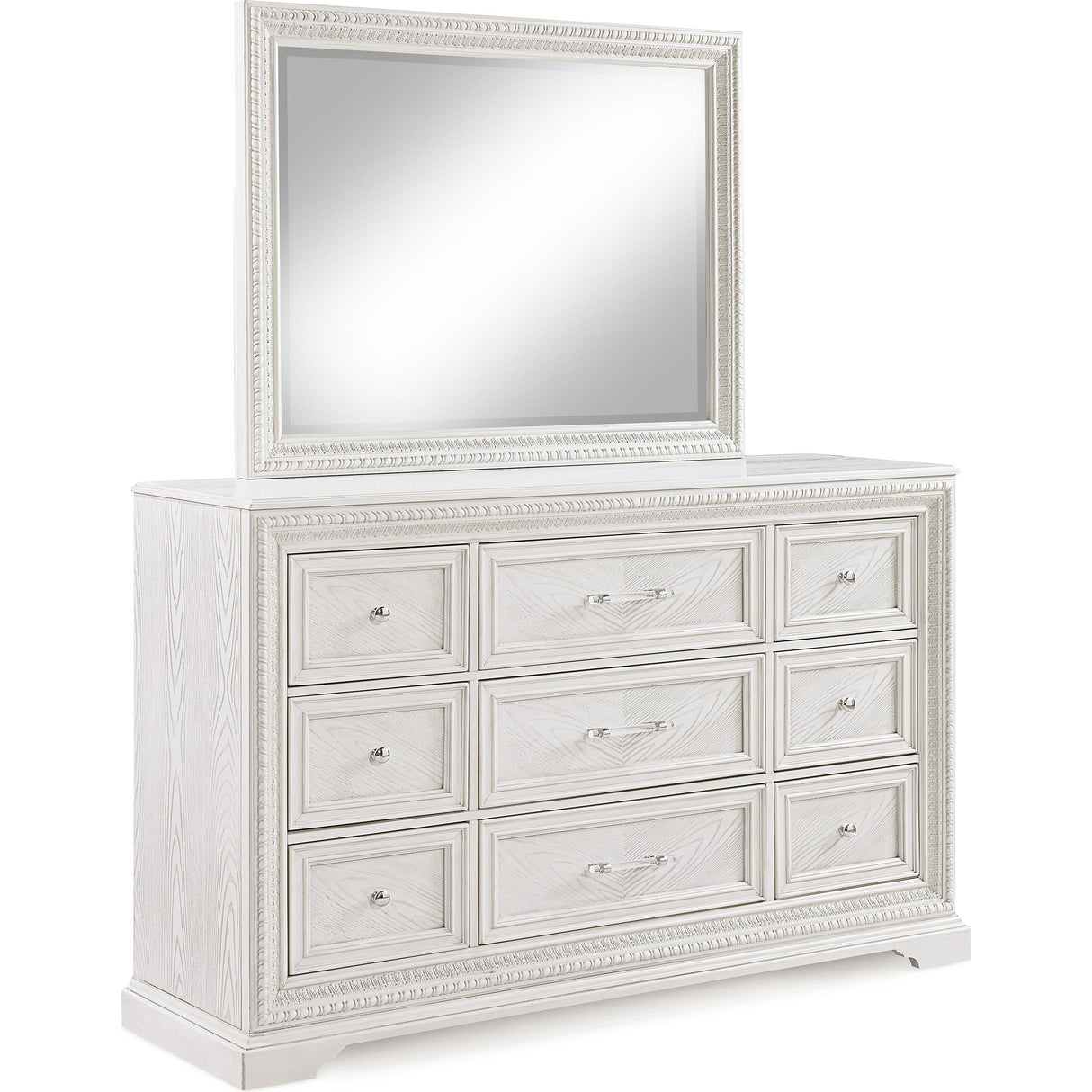 Crown Mark Alexandria B1650N-11 Dresser Mirror - Antique White IMAGE 2