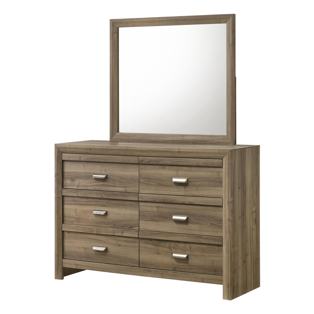 Crown Mark Valor B9332-11 Dresser Mirror - Light Brown IMAGE 2