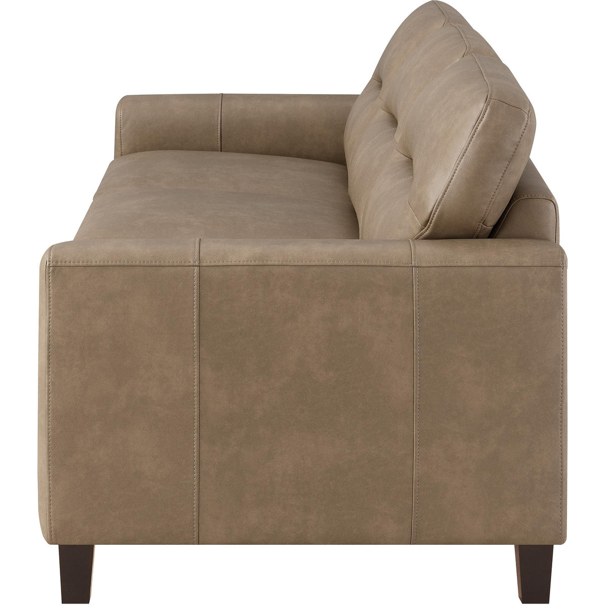 Coaster Furniture Scotland 504667 Faux Leather Upholstered Track Arm Sofa - Brown IMAGE 5