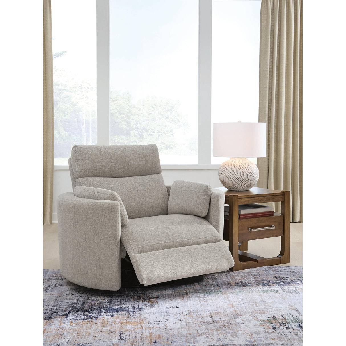 Benchcraft ModMax Luxe Power Swivel Glider Fabric Recliner 6860561P IMAGE 7